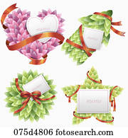 Various leaves with memo papers