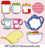 Various types of memo with containers