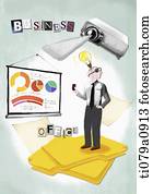 illustration of business and office 