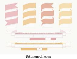 illustration set of memo template