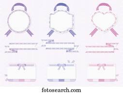 illustration set of memo template