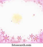 illustration memo template in pink featuring flowers