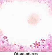 illustration memo template in pink featuring flowers