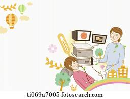 illustration of a patient in a hospital