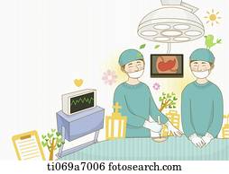illustration of surgery room in hospital
