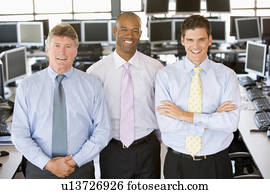 equipe, de, armazene comerciantes