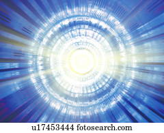 Flash of light, computer graphic