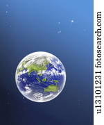 The earth, computer graphic