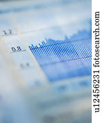 operação bancária, gráficos, e, trendlines