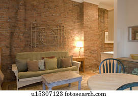 interior, pequeno, apartamento estúdio