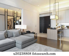 Modern interior apartment style home