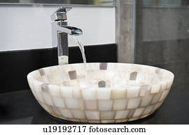 Mosaic tile sink