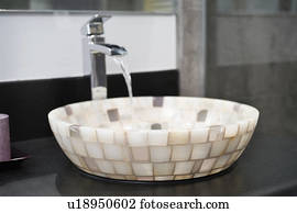 Mosaic tile sink