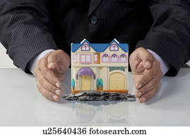 Man protecting his savings