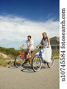 Couple Riding Bikes