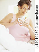 Woman relaxing with a coffee Woman relaxing with a coffee