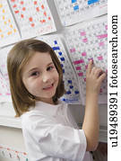 escola, apontar, um, data, ligado, um, programa