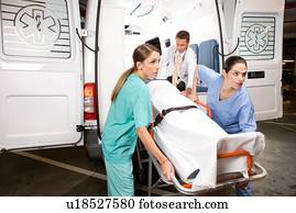 ambulância, em, emergência