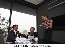 Business people at work Business people at work