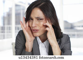 Businesswoman facial expression