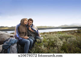 Couple on a hiking trip