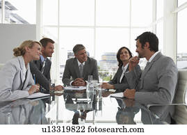 em, um, executivo, reunião