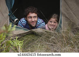 pai filha, acampamento