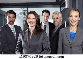 sorrindo, equipe negócio