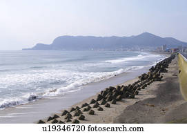 Beach Sea Mountain Horizon Over Water
