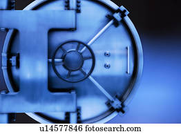 Close up of safety deposit box