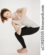 Woman doing yoga position