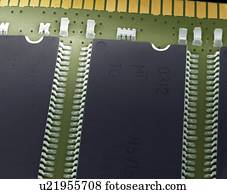 Computer memory chips, SEM