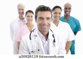 equipe funcionários médica