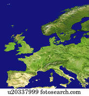 Europe, satellite image