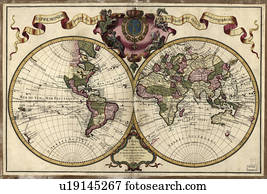 Map of the world, 1720