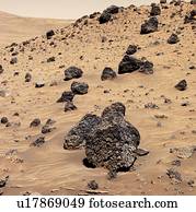 Martian rocks, true-colour image