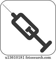 Syringe symbol, artwork