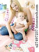 Teenage mother and baby Teenage mother and baby