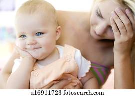 Teenage mother and baby Teenage mother and baby