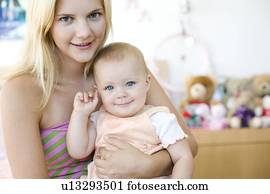 Teenage mother and baby Teenage mother and baby