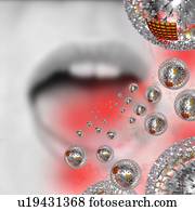 vírus gripe, espalhar, artwork