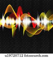 abstratos, soe ondas