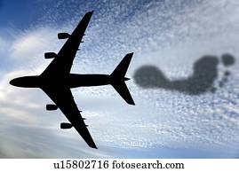 Carbon footprint, conceptual image