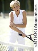 doloroso, cotovelo, ferimento