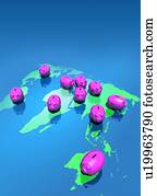 economia global, ilustração