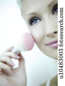 maquiagem, aplicação