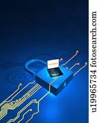 segurança dados, ilustração