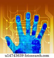 varredor impressão digital, artwork