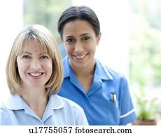 enfermeiras, sorrindo