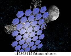 Mirror array in space, artwork